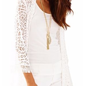 Lilly Pulitzer Carolyn Eyelet Kimono Robe XXS/XS